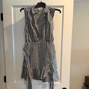 Black and White Gingham Sleeveless Dress